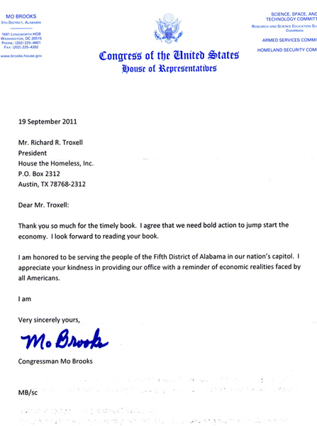 Support Letter From Mo Brooks
