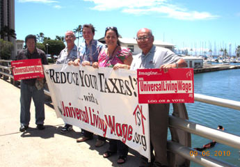 Tax Day Protest for the Universal Living Wage