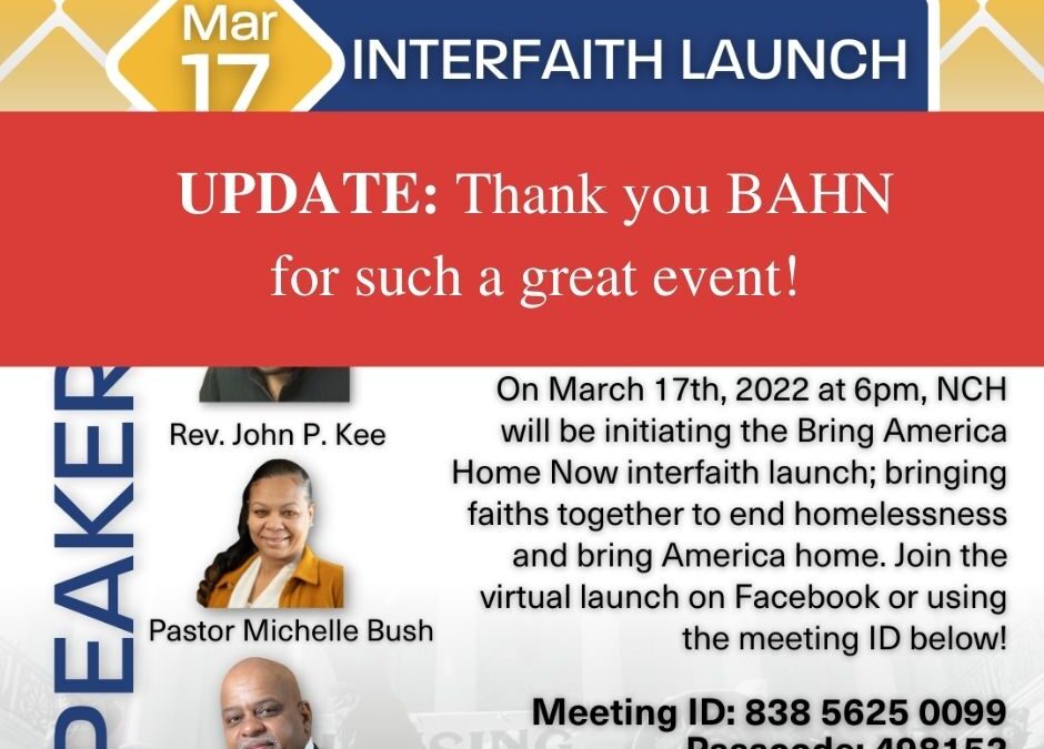Bring America Home Now — Interfaith Launch